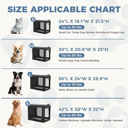 DUMOS Dog Crate 30 Inch Travel Cat Pet Carrier - Image 5