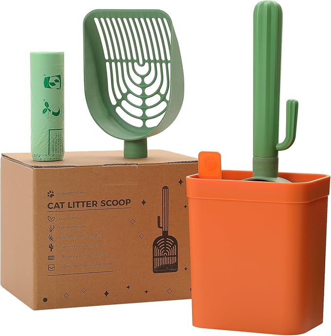 Cactus Cat Litter Scooper with Holder by MUTTROS