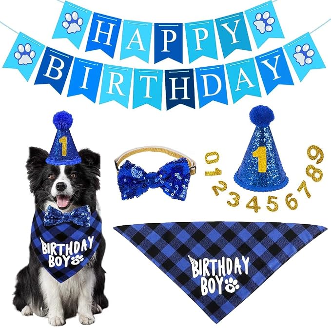Dog Party Supplies, Boy Bandana by Unknown