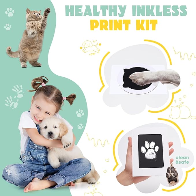 Nabance Inkless Paw Print Kit for Dogs, Cats - Image 2