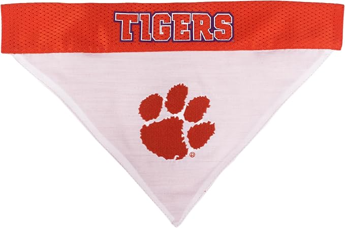 Pets First Collegiate Pet Accessories, Reversible Bandana, Clemson Tigers Size - Image 3