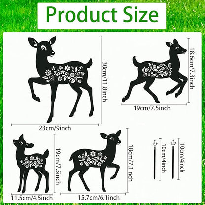 Deer Metal Garden Stakes Yard Decor, Lawn Ornaments - Image 2