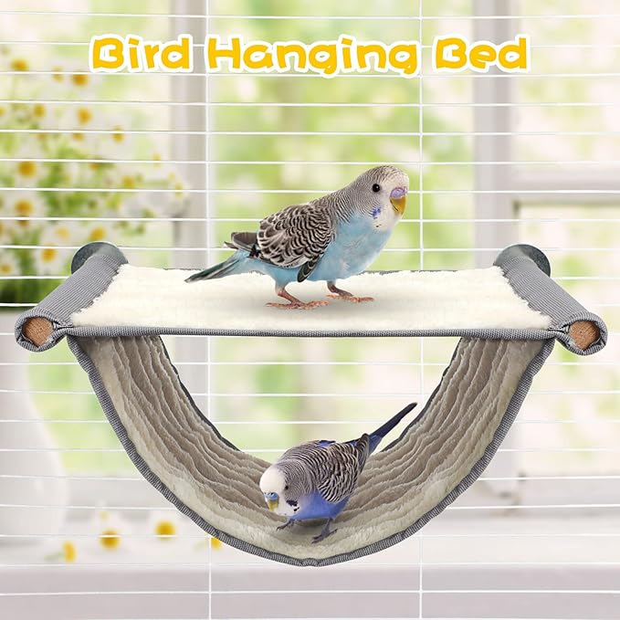 BWOGUE Winter Warm Bird Nest Bed Hanging Hammock Snuggle Hut Parrot House Tent - Image 7