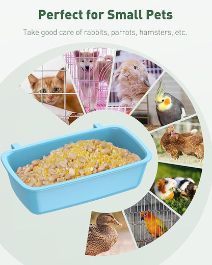 Pawfly 4 Pcs Cage Cups Hanging Plastic Bird Cage Feeders - Image 3