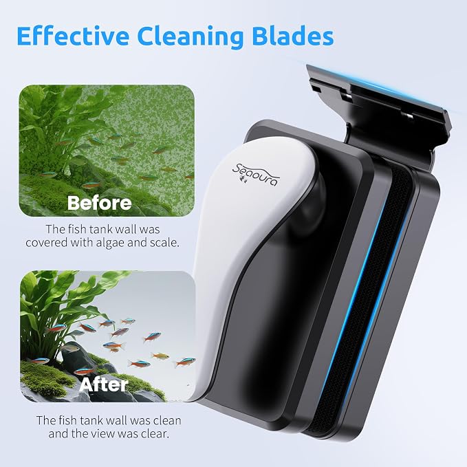 SEAOURA Magnetic Aquarium Glass Cleaner，Algae Scraper - Image 4