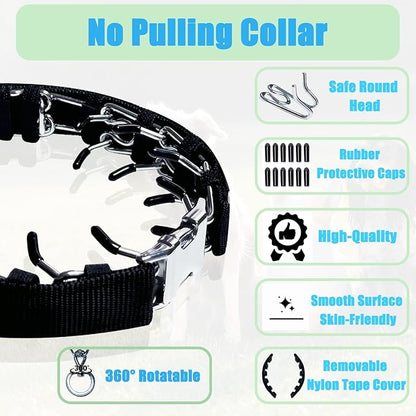 Prong Training Collar for Dogs, Rotating Ring Welding, Adjustable Dog Training - Image 3