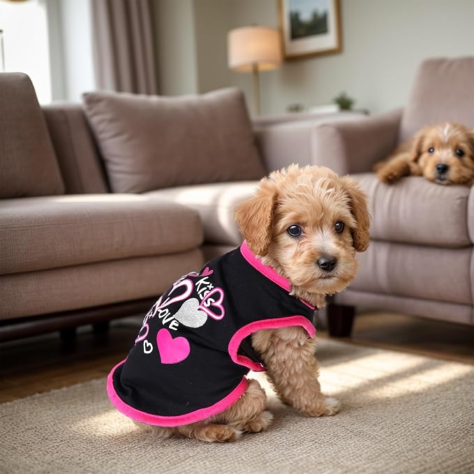 4 Pack Dog Shirts Summer Printed Puppy Clothes Cute Sleeveless Pet T Shirts Dog - Image 6