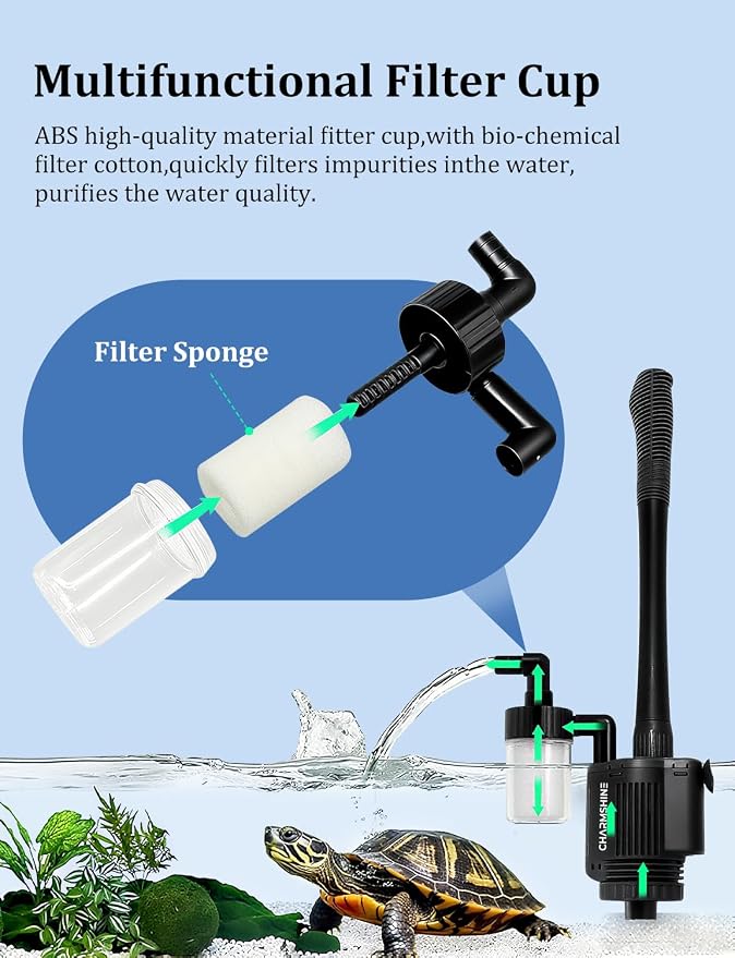 Electric Aquarium Gravel Cleaner 6 in 1 Automatic Fish Tank Cleaning Tools - Image 3