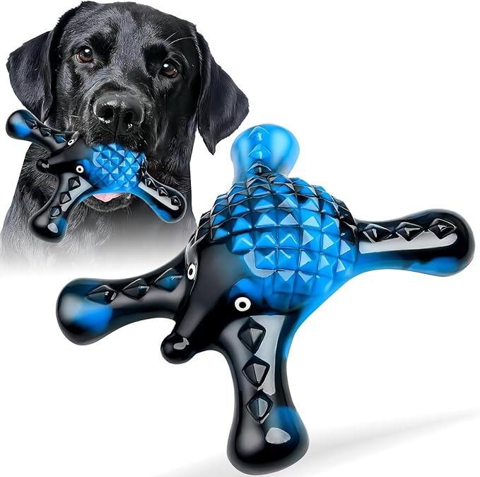 Dog Toys for Aggressive Chewers, Nylon Indestructible Toy for Medium Large Dogs by Ouilter