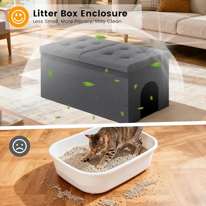 3-in-1 Cat Litter Box Enclosure - Image 2