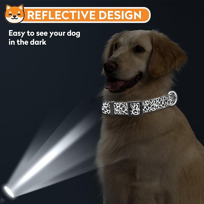 Reflective Dog Collar, Adjustable Soft Neoprene Padded Nylon Pet Collars - Image 6