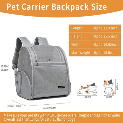 Cat Backpack Carrier for Small Dogs and Medium cat Puppy Kitten Bunny Pet - Image 5