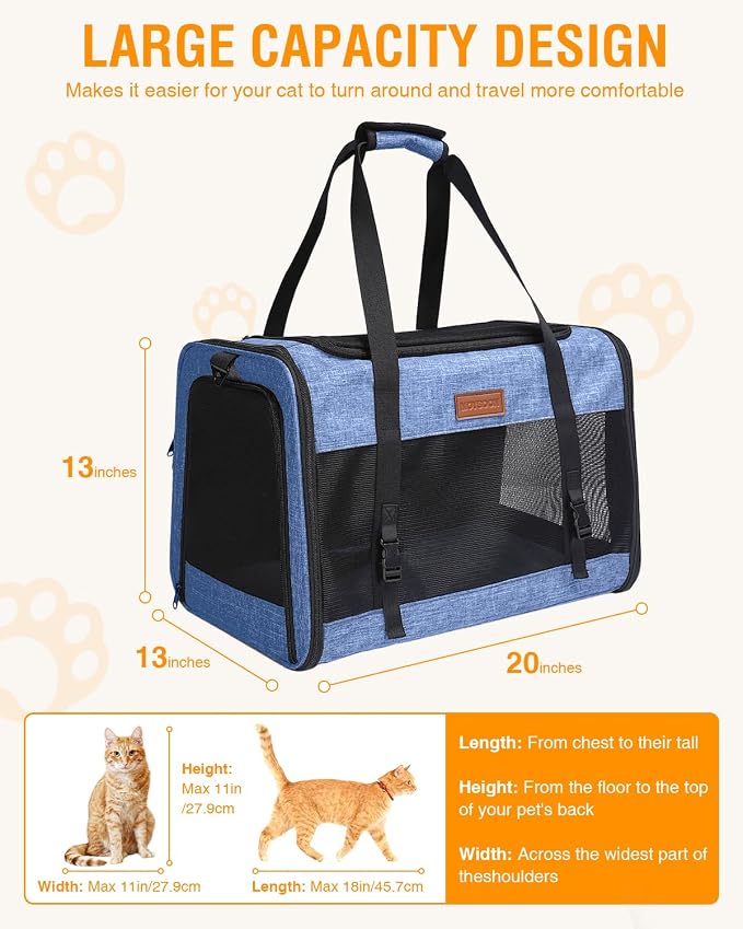 PETUX Large Pet Carrier for Large Cats ＆ Small Dogs - Image 2