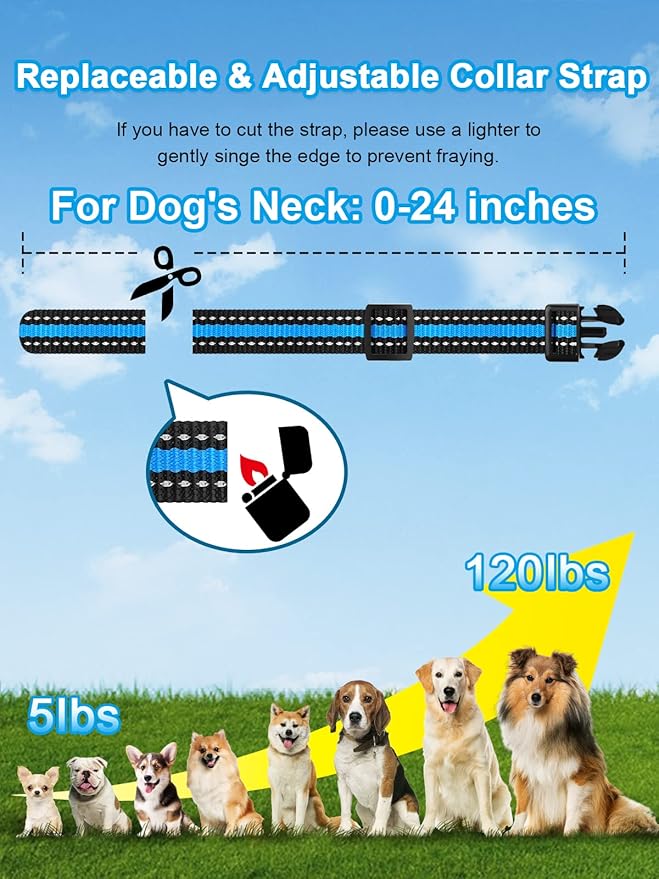 Bousnic Dog Shock Collar 2 Dogs - 3300 ft Waterproof Training Collar - Image 6