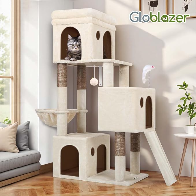 Globlazer Cat Tower for Multiple Indoor Cats, 52 inch Heavy Duty Cat Tree - Image 7