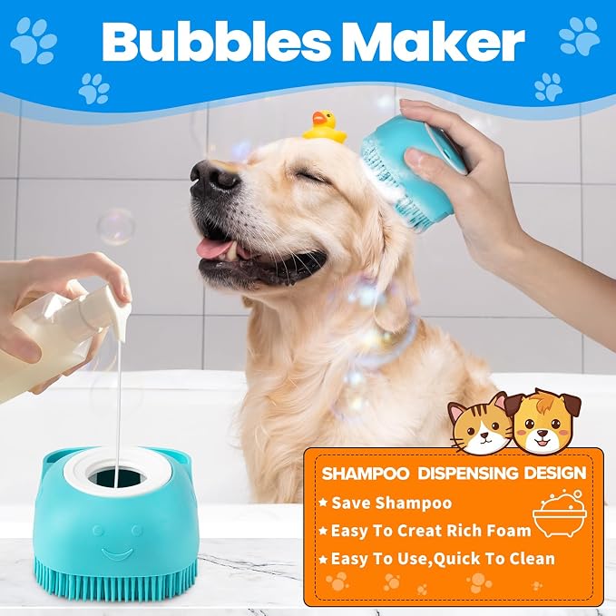 Comotech 3PCS Dog Bath Brush | Dog Shower/Washing Brush - Image 3