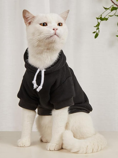QWINEE Basic Dog Hoodie Sweatshirt Puppy Sweater Warm Cat Costumes Pet Clothes - Image 7