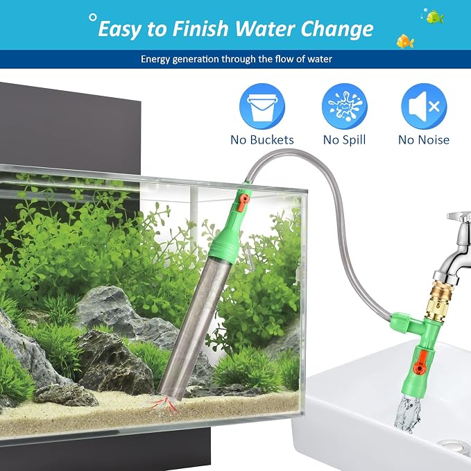 ZZM Fish Tank Cleaning Tools, Aquarium Water Changer Kit, Siphon Fish Tank - Image 2