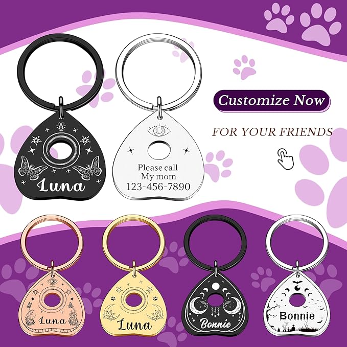Goth Cat Tags Personalized Halloween Gifts - Image 6