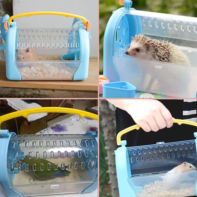 kathson Portable Hamster Cage Dwarf Hamster Carry Travel Cage - Image 7