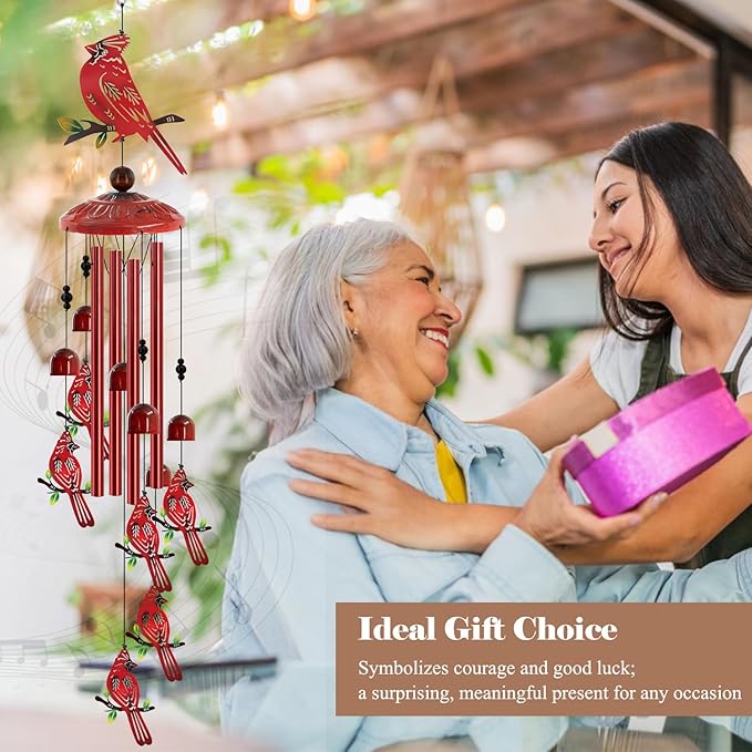 for Women Cardinal Wind Chimes for Outside, Decoration for Outdoor - Image 7