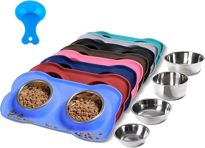 Hubulk Pet Dog Bowls 2 Stainless Steel Dog Bowl by Hubulk