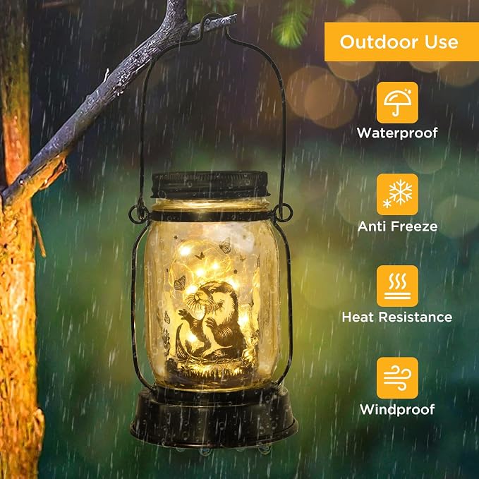 Otter Gifts for Women/Men River Otter Lovers Solar Lantern Mom Birthday - Image 7