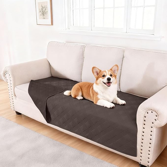 hyha Waterproof Dog Blanket, Reversible Pet Bed Blanket, Soft Sofa Couch Cover by hyha