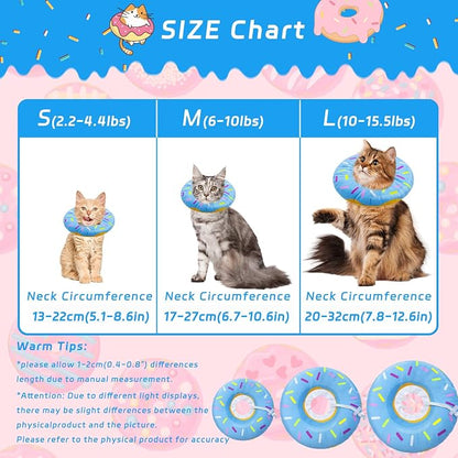 Cat Cone Collar Soft, Adjustable Cat Recovery Collars Kitten Cones to Stop - Image 2