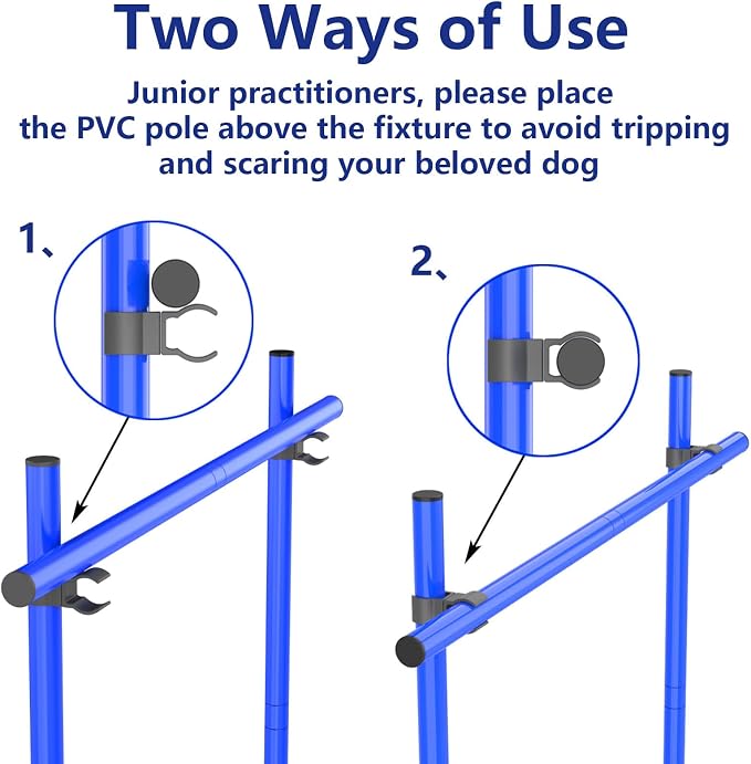 Two-Way Clamp for Dog Agility Training Hurdles, Adjustable Jump Connectors - Image 3
