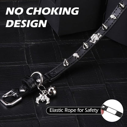 EXPAWLORER Cat Collar for Girl Boy Cats- Adjustable Leather Pet Collar - Image 5