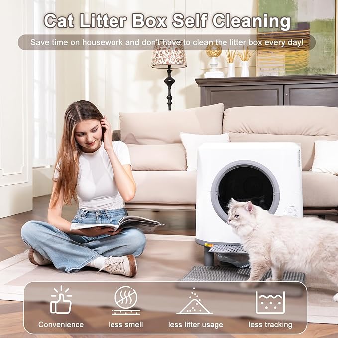 Automatic Litter Box, Self Cleaning Litter Box, Odor Control, 90L Large Capacity - Image 2