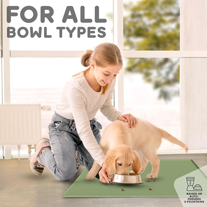 Dog Food Mat - 28x18 Raised Edges Dogs Mat - Image 6