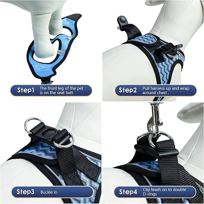 YIMEIS Dog Harness and Leash Set, No Pull Soft Mesh Pet Harness, Reflective - Image 4