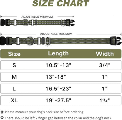 Martingale Dog Collar, Adjustable Nylon Reflective Collar - Image 6