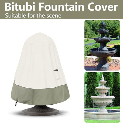 Bitubi Fountain Cover（36"x42"） 600D Oxford Cloth Garden Fountain Statue - Image 3