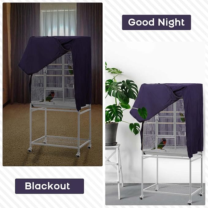 QBLEEV Birdcage Covers, Breathable Parrot Cage Cover Shade, Universal Blackout - Image 7