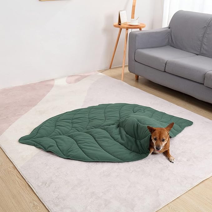 56x42 Inch Leaf Shaped Cotton Dog Blanket, Extra Large Pet Blanket - Image 6