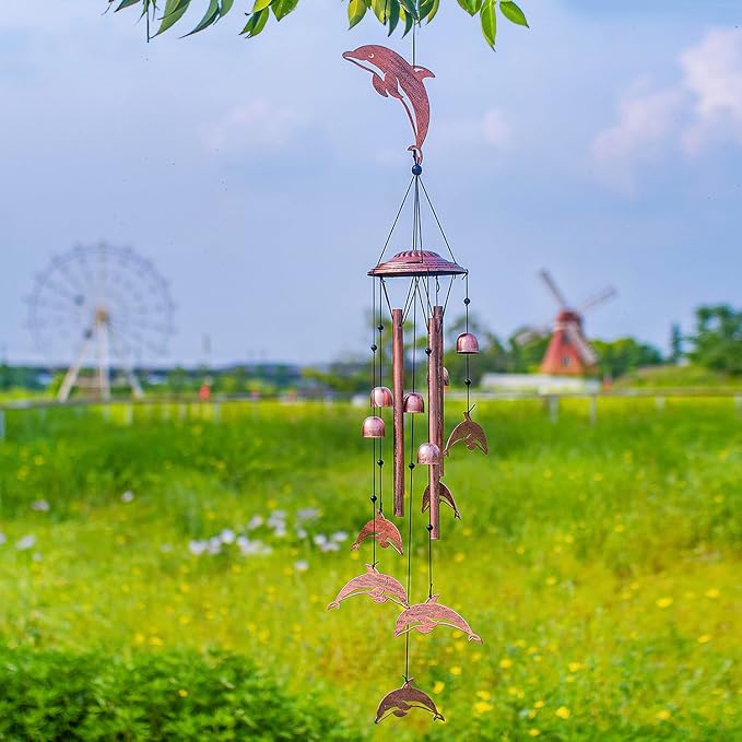 Dolphin Wind Chimes for Outside, Dolphin Gifts for Women/Men/Sympathy - Image 8