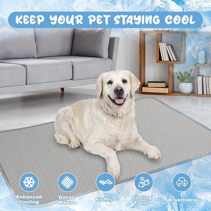 Summer Dog Cooling Mat Washable Ice Silk Self Cool Pad - Image 2