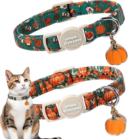 Unique style paws 2 Pack Autumn Halloween Kitten Collar Breakaway by Uniquestylepaws