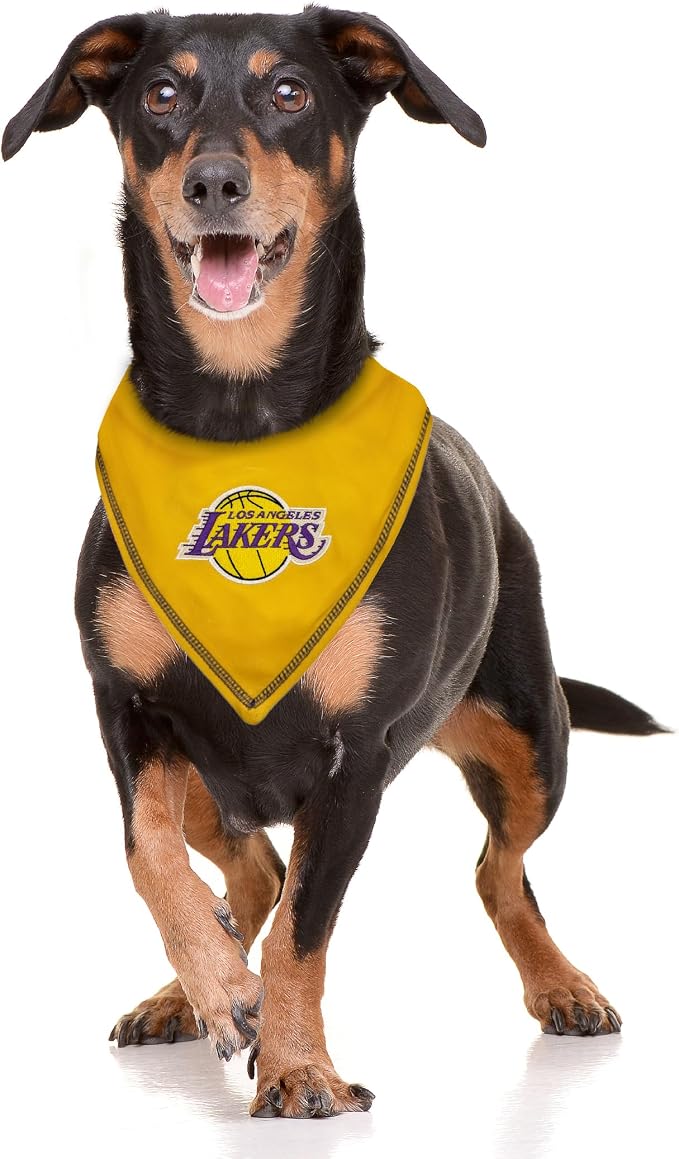 Pets First NBA LA Lakers TIE Bandana, Size Small/Medium. Dog Bandana Scarf Bib - Image 4