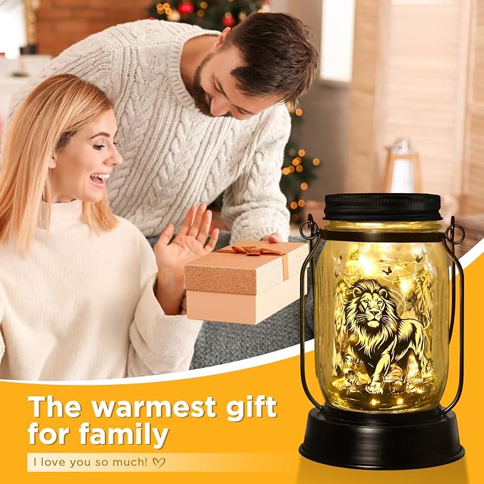 kyoryuger Lion Gifts for Women/Men Lion Solar Lanterns Mom Birthday Animal - Image 4