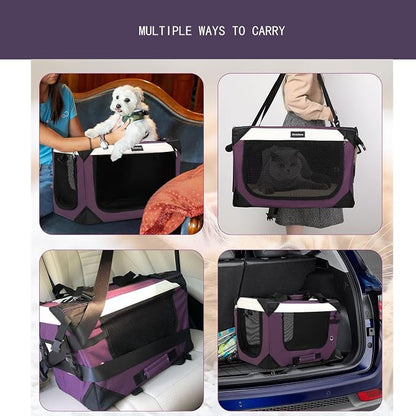Collapsible Dog Travel Crate, Portable Soft-Sided Pet Carrier Extra Large Cat - Image 5
