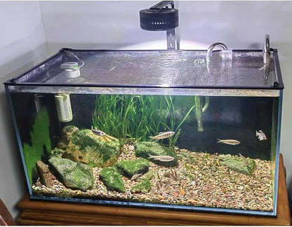 Magnetic Aquarium lid Fish Tank Hood top Cover Anti-Jumping net Cover mesh to - Image 7