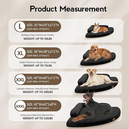 Large Dog Bed - XL Orthopedic Egg-Crate Memory Foam Dog Beds - Image 6