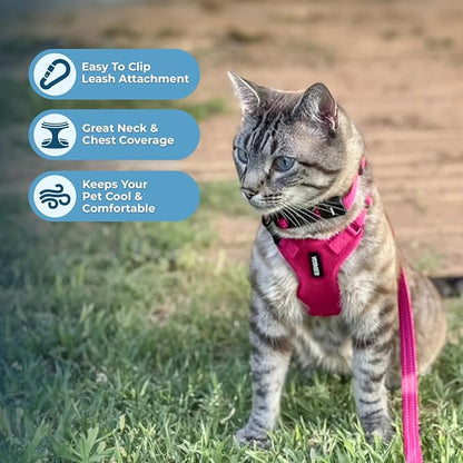 Voyager Escape-Proof Step-in Lock Cat Harness & 5ft Neoprene-Handle Leash Set - Image 5