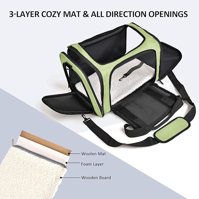 Henkelion Large Cat Carriers Dog Carrier Pet Carrier - Image 2
