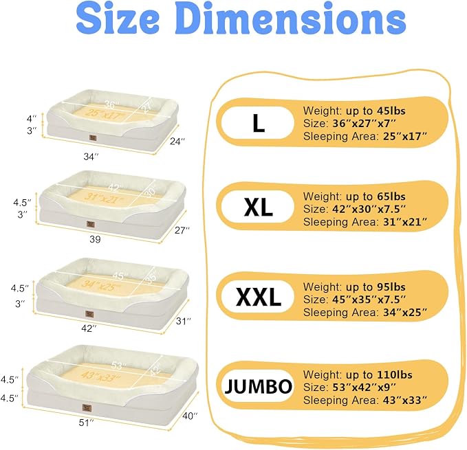 Washable Orthopedic Large Dog Bed - Image 7
