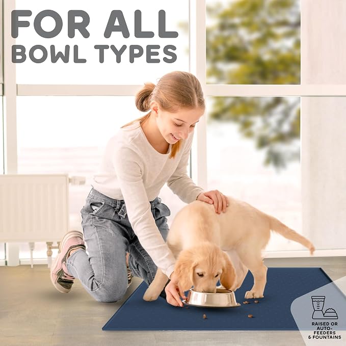 Dog Food Mat - Raised Edges Dogs Mat - Image 6